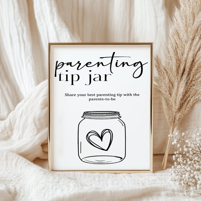 Póster Black Modern Simple Script Baby Parenting Tip (Subido por el creador)