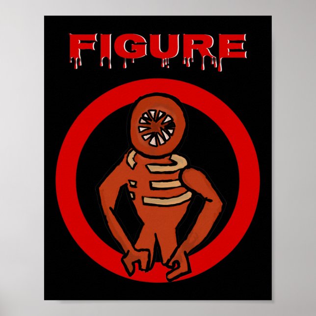 Póster Black Monster Horror Game Doors Halloween Custome (Frente)