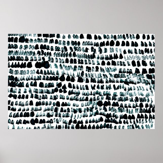 Póster Black paint stains with spots, blots and grains on (Frente)