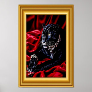 Póster Black Panther Elegance – Luxury Wildlife Art on Re