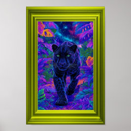 Póster Black Panther Wall Art with Vibrant Colors