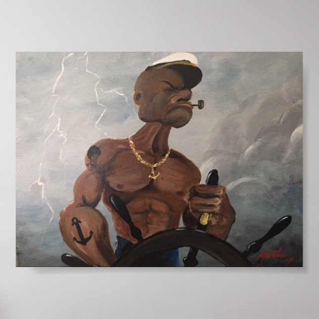 Póster "Black Popeye" (Frente)