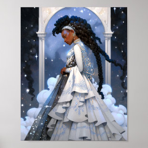 Póster Black Princess Fantasy Art