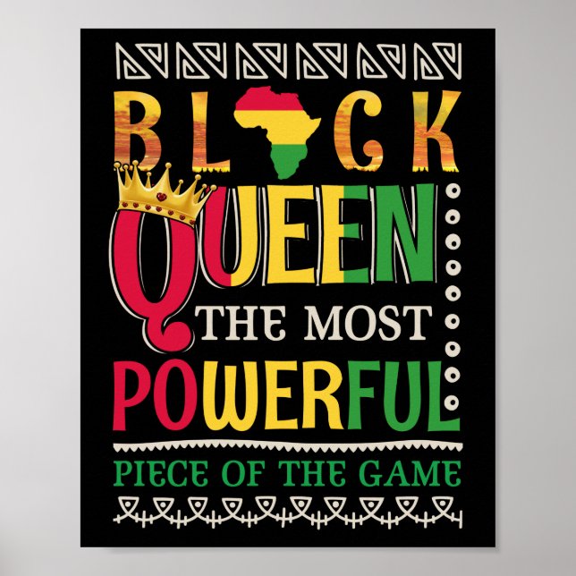 Póster Black Queen The Most Powerful Piece in The Game (Frente)