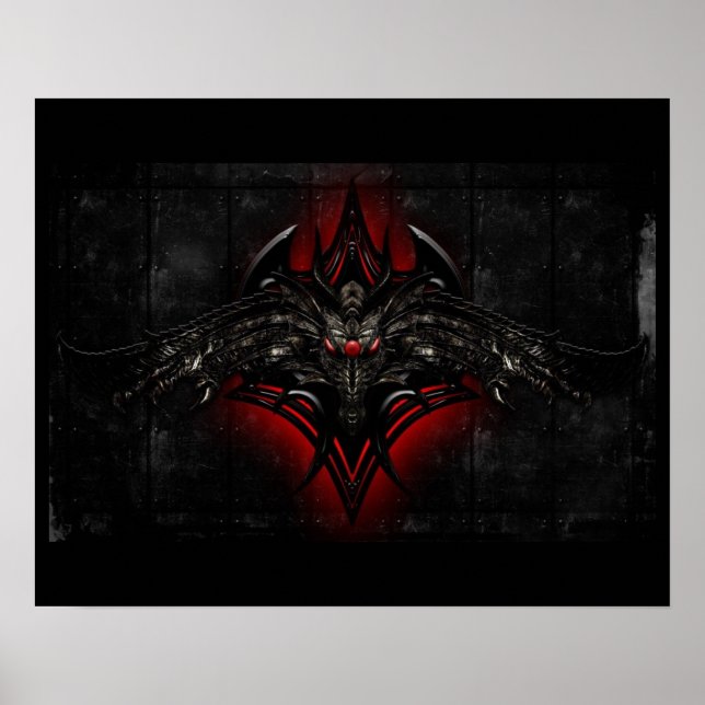 Póster Black & Red Dragon Poster (Frente)