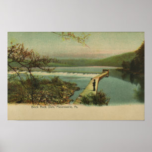 Póster Black Rock Dam Schuylkill River Phoenixville PA