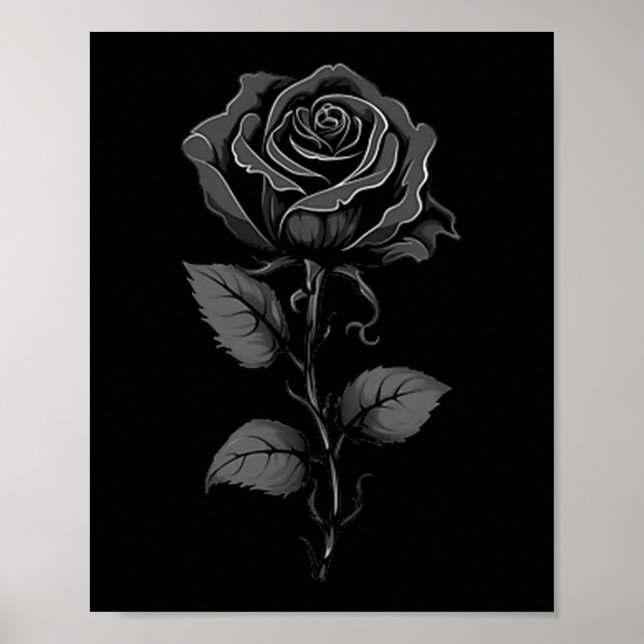 Póster Black Rose Graphic Premium Tri-blend  (Frente)