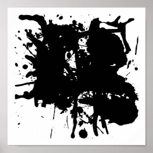 Póster Black Spots de resumen moderno