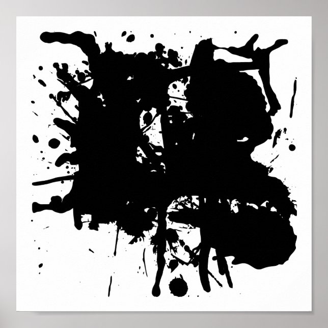 Póster Black Spots de resumen moderno (Frente)