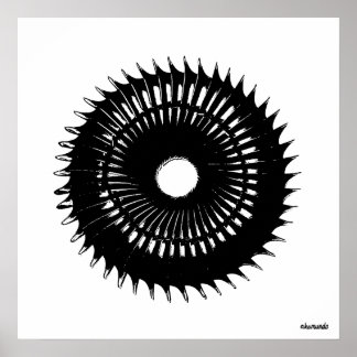Póster Black Swirl