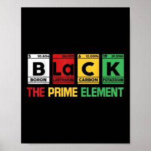 Póster Black The Prime Element Black History Month Africa