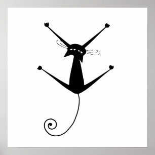 Póster Black Whimsy Kitty 10