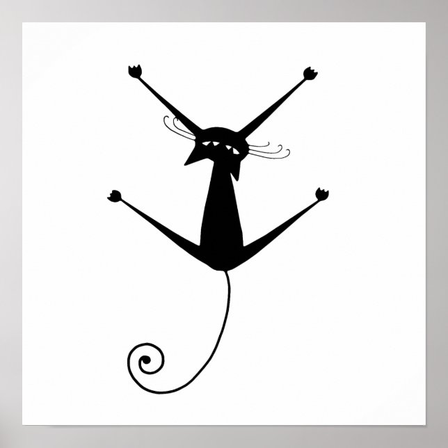 Póster Black Whimsy Kitty 10 (Frente)