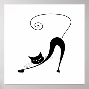 Póster Black Whimsy Kitty 2