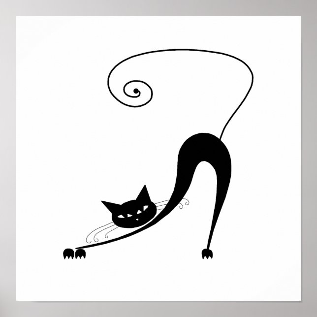 Póster Black Whimsy Kitty 2 (Frente)