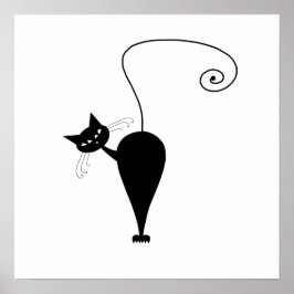 Póster Black Whimsy Kitty 5