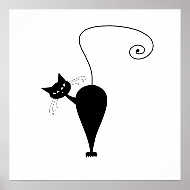 Póster Black Whimsy Kitty 5 (Frente)