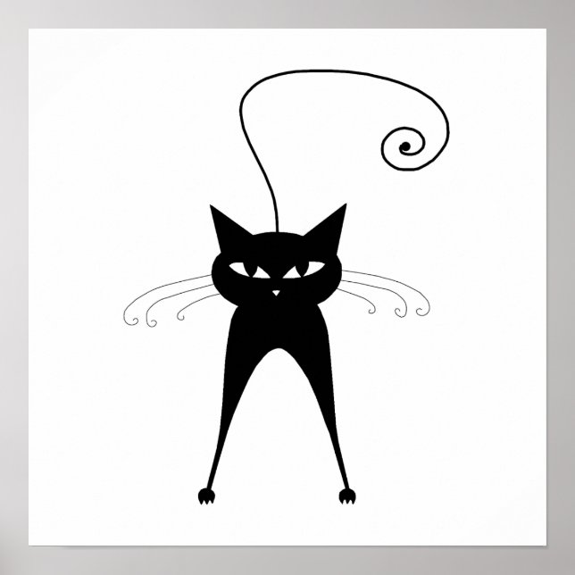 Póster Black Whimsy Kitty 6 (Frente)