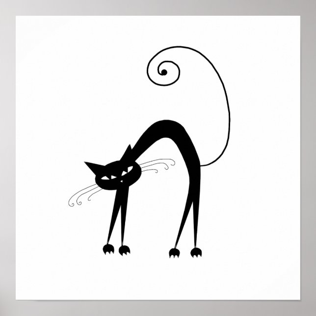 Póster Black Whimsy Kitty 9 (Frente)