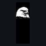 Póster Black White American Bald Eagle Pop Art<br><div class="desc">Freedom & Courage Motivational  Eagles Images - Black & White Face of Bald Egle. Fearless Bald Eagle Eye: Bald American Eagle Pictures - Black & White Fearsome Patriotic Eagle Head</div>