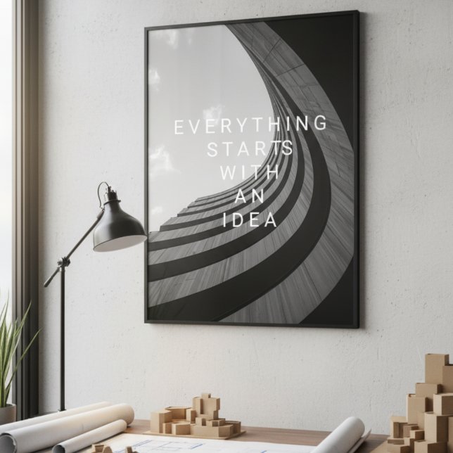 Póster Black & White Modern Architecture Motivational (Subido por el creador)