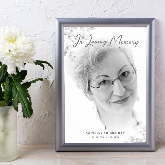Póster Black & White Photo Remembrance Service Dear Ones (Subido por el creador)