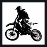 Póster Black White Pop Art Motocross Motoryle Sport<br><div class="desc">Deporte Arte Digitalmente Editado - Impresión Poster Motocross - Arte pop universitario - Imágenes de computadora - La única manera de hacer un gran trabajo es amar lo que haces.</div>