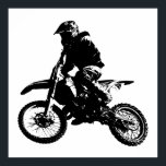 Póster Black White Pop Art Motocross Motoryle Sport<br><div class="desc">Deporte Arte Digitalmente Editado - Impresión Poster Motocross - Arte pop universitario - Imágenes de computadora - La única manera de hacer un gran trabajo es amar lo que haces.</div>