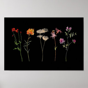 Póster Black Wildflower Lesbian Prige Wall Art