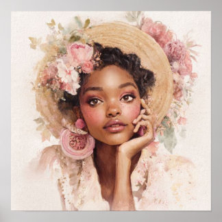 Póster Black Woman Empowerment Art