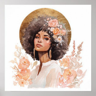 Póster Black Woman Empowerment Art