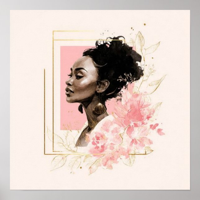 Póster Black Woman Empowerment Art (Frente)