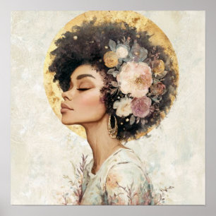 Póster Black Woman Empowerment Art