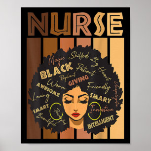 Póster Black Woman Magic Afro Melanin Queen Black History