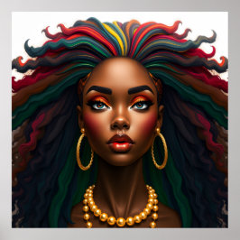 Póster Black woman melanin sistas brown skin girls sista