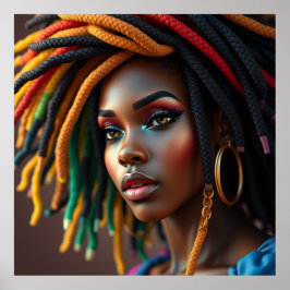 Póster Black woman melanin sistas brown skin girls sista