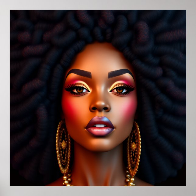 Póster Black woman melanin sistas brown skin girls sista  (Frente)