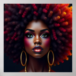 Póster Black woman melanin sistas brown skin girls sista