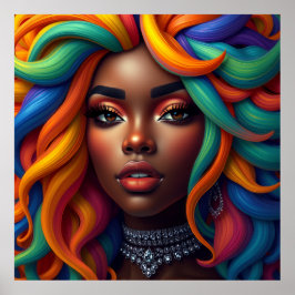 Póster Black woman melanin sistas brown skin girls sista