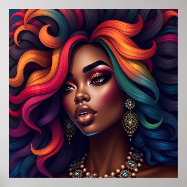 Póster Black woman melanin sistas brown skin girls sista  (Frente)