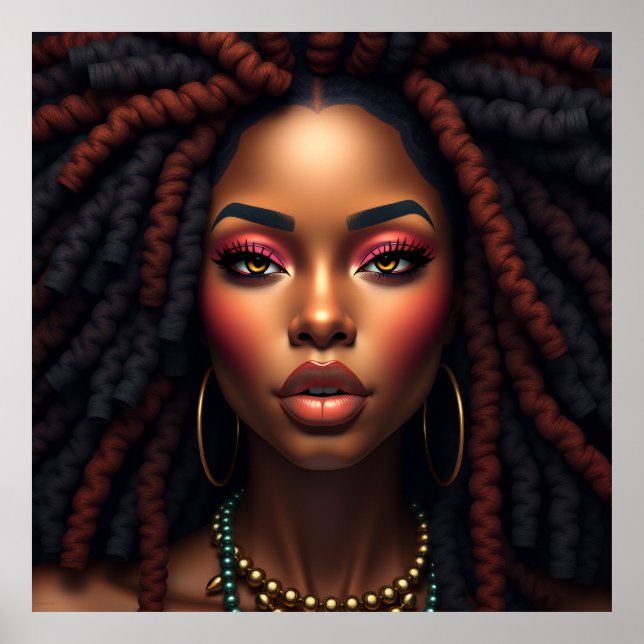 Póster Black woman melanin sistas brown skin girls sista  (Frente)