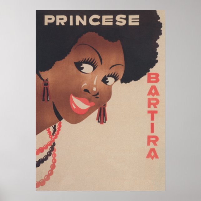 Póster Black Woman Vintage Art Portrait (Frente)