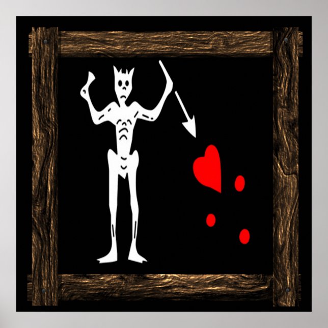 Póster Blackbeard-WoodFrame 5 (Frente)
