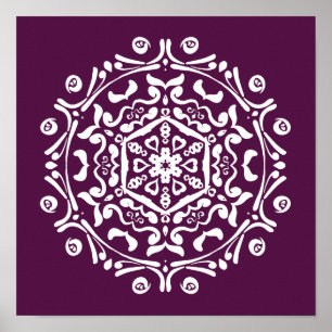 Póster Blackberry Mandala