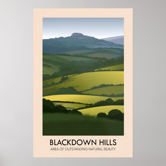Póster Blackdown Hills AONB Travel Poster (Frente)