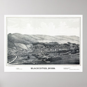 Póster Blackinton, MAMÁES Mapa Panorámico - 1889