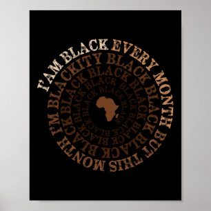 Póster Blackity Black Black History Month Celebrati