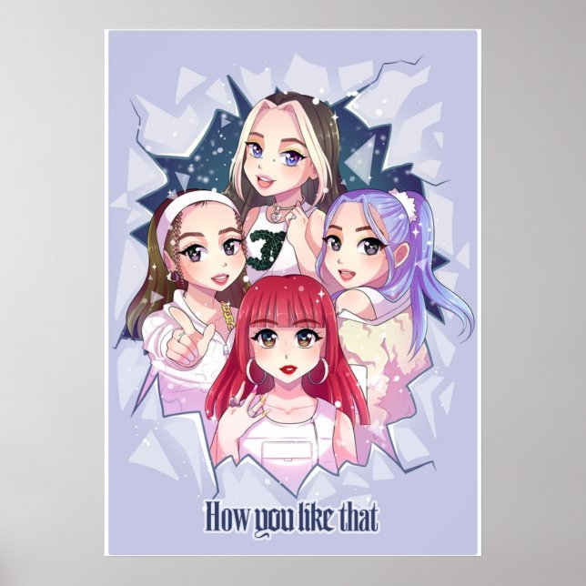 Póster BLACKPINK Cómo te gusta esa versión de hielo (Frente)