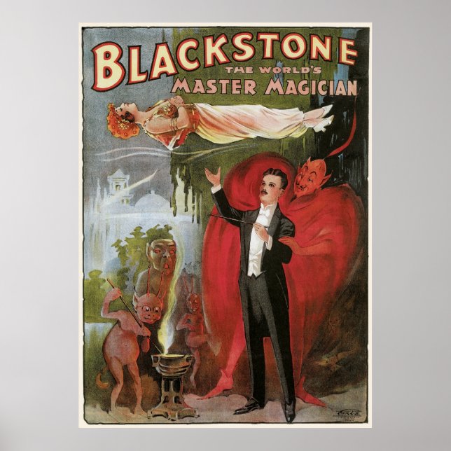 Póster Blackstone, el mago maestro del mundo, 1934 (Frente)