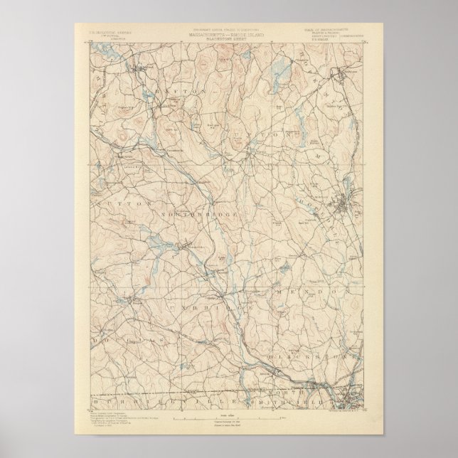 Póster Blackstone, Massachusetts (Frente)